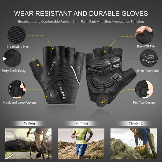 INBIKE Summer Cycling Gloves Half Finger Gel Sport Gloves for Men Women Road Biking Bicycle Gym Fitness Gloves MTB Gloves IF239