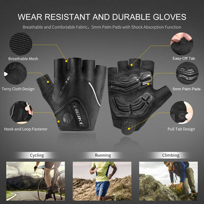 INBIKE Summer Cycling Gloves Half Finger Gel Sport Gloves for Men Women Road Biking Bicycle Gym Fitness Gloves MTB Gloves IF239