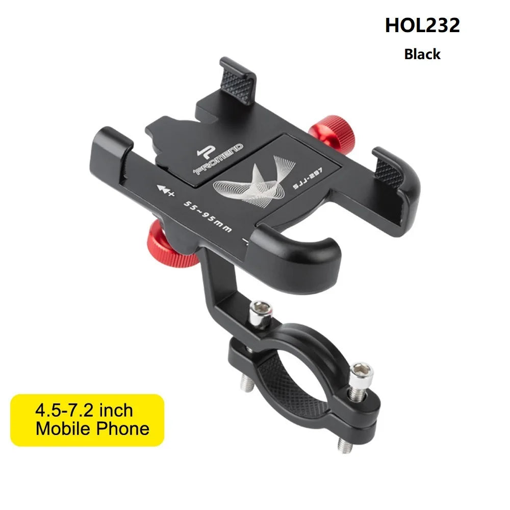 Premium Aluminum Bike & Motorcycle Phone Mount – Secure, 360° Rotatable & Anti-Slip