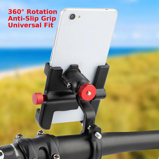 Premium Aluminum Bike & Motorcycle Phone Mount – Secure, 360° Rotatable & Anti-Slip